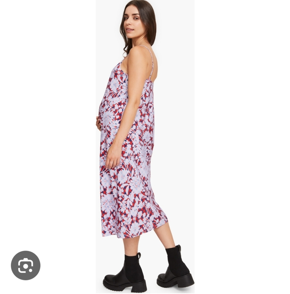 Hatch Maternity Ricky Floral Sleeveless Slip Dress Baby Shower Party XS
